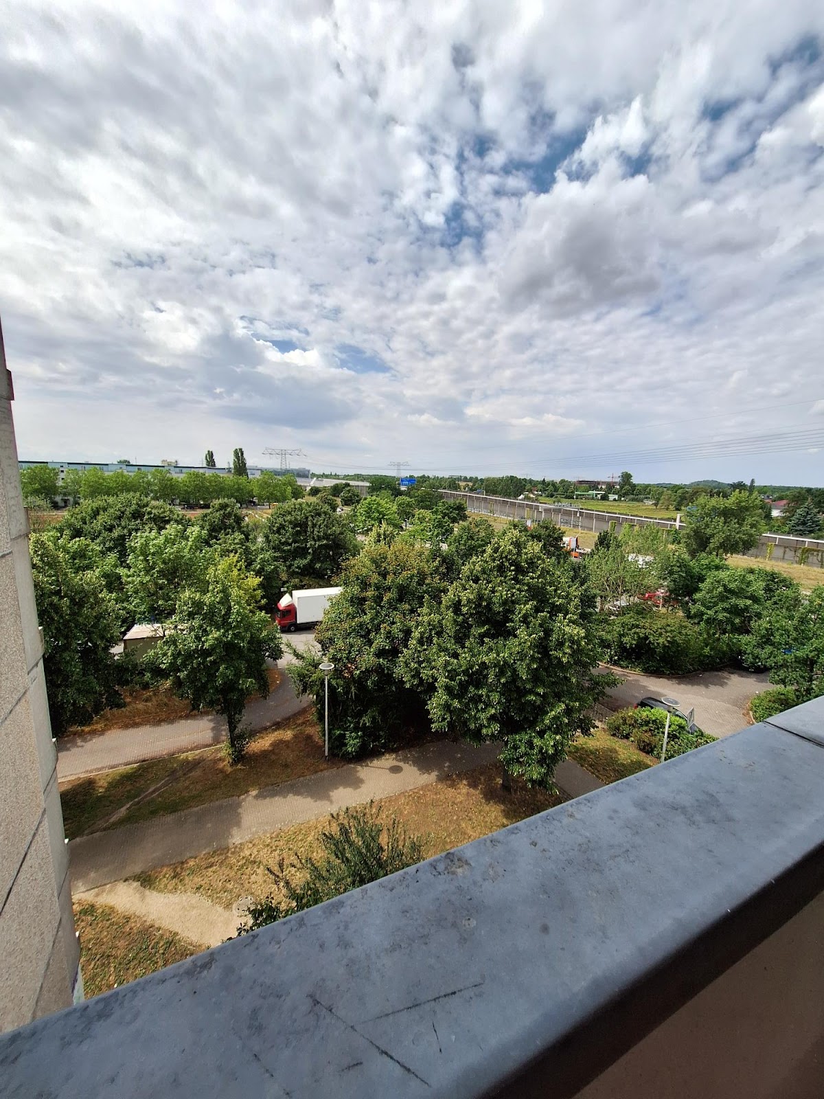 Blick vom Balkon